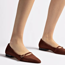 Load image into Gallery viewer, Irene Flat In Brown Suede