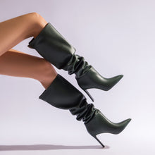 Load image into Gallery viewer, Larroudé x Jennifer Fisher Boot In Martini Green Leather