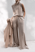 Load image into Gallery viewer, DEVIN LINEN WIDE LEG PANTS