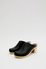 Load image into Gallery viewer, No.6 Old School Clog on High Heel in Black