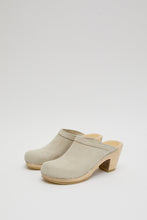 Load image into Gallery viewer, No.6 Old School Clog on High Heel in Chalk Suede