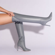 Load image into Gallery viewer, Larroudé x Jennifer Fisher Boot In Cement Grey Leather